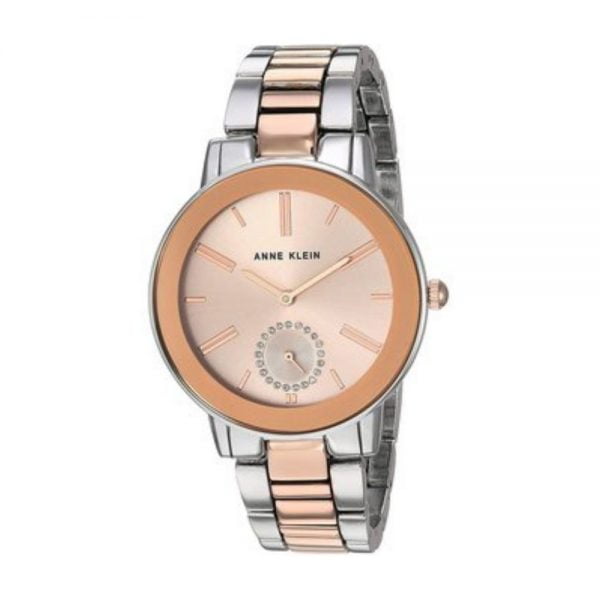 ANNE KLEIN RELOJ DE PULSERA CON DETALLES DE CRISTAL SWAROVSKI PARA MUJER AK 3485-RGRT